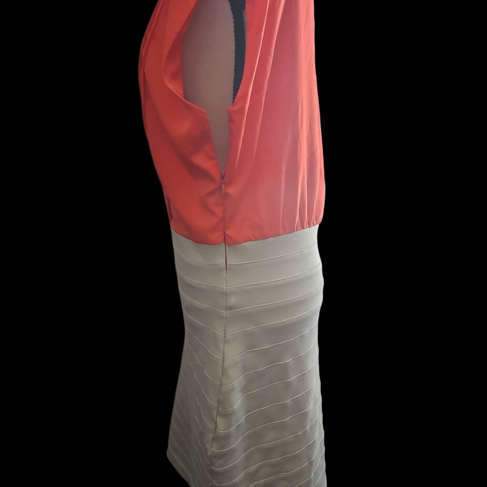 Express Coral and Cream Mini Skirt - Picture 3 of 5